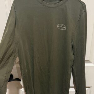 Hurley Men's Green Long Sleeve Tee